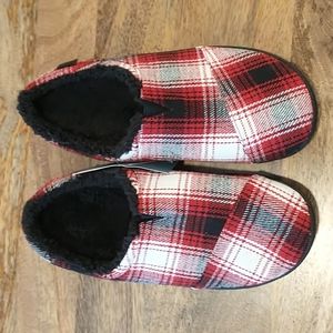 Toms Red Plaid Men's Berkeley Slippers US M11